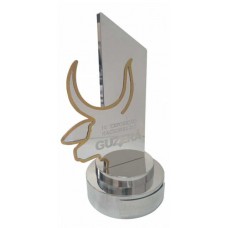 Troféu Top em aço inox / Ref.:1053